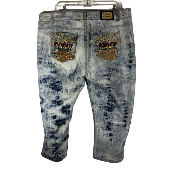 Coogi Women's Capri Jean Pants Size 20W Tie Dye = V - Picture 2 of 11